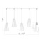 Z-Lite Farrell 5 Light Linear Chandelier, 6in. W x 11in. H, Brushed Nickel 3043P6-5L-BN - alternate 6